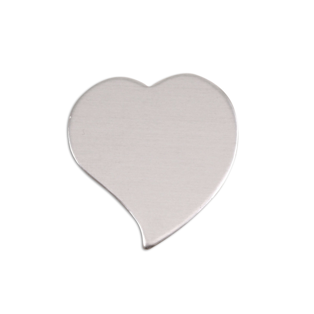 Metal Stamping Blanks Aluminum Stylized Heart, 22mm (.88") x 19.5mm (.75"), 18g